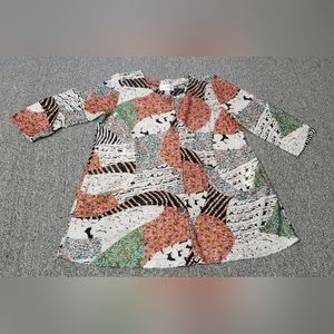 Joseph Ribkoff Women Dress Cardigan Jacket Tunic US 14  Mesh Knit  Button Front